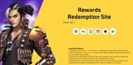 There are six log-in options offered by Garena on the Rewards Redemption Site (Image via Garena)